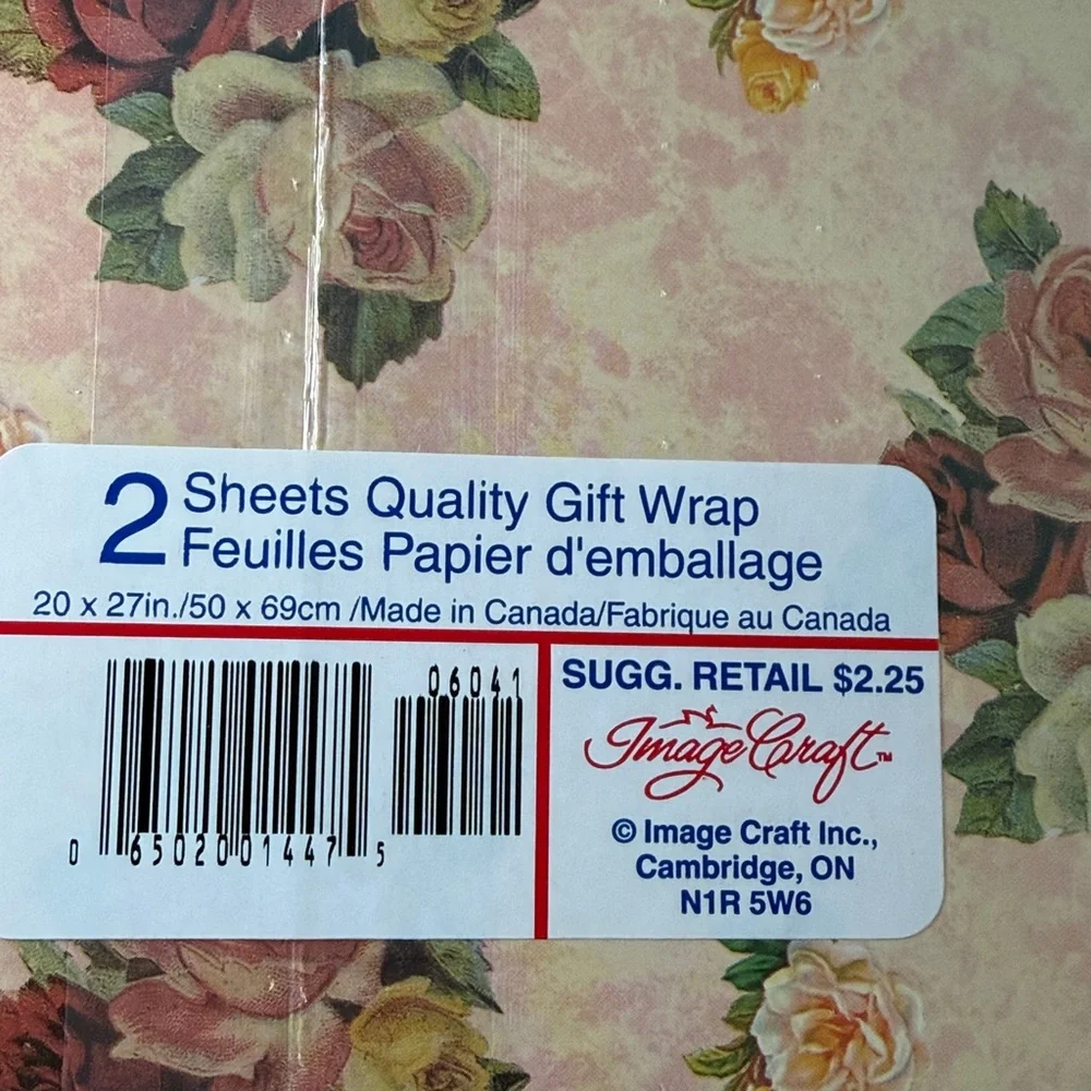5/$25 VINTAGE Birthday Wrapping Paper Flowers Floral
